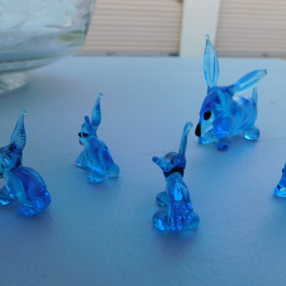 Glass Dog Collection BLUE Vintage - Picture 9 of 12